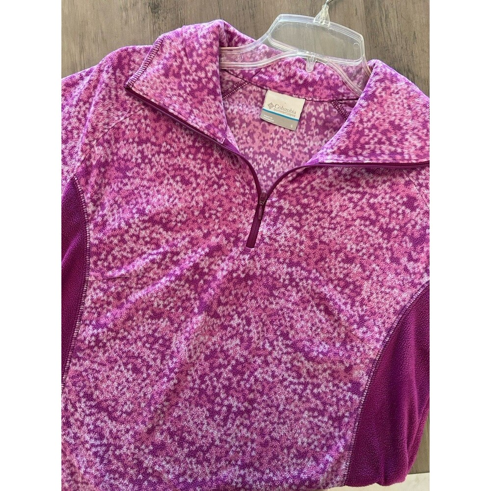 Columbia Arctic Air Printed 1/2 Zip Purple Fleece Pullover Women's Size S
